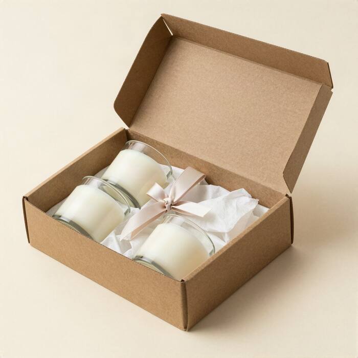 Coffret de trois bougies